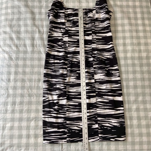 Calvin Klein black white dress bodycon sleeveless stretch flattering pencil 10 - Picture 10 of 15